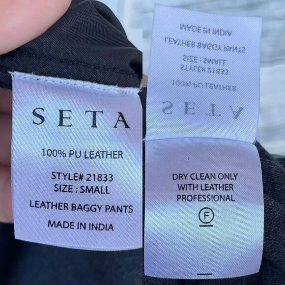 Seta Apparel Women's Leather Baggy Pants small - Picture 11 of 11